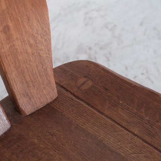 Image 1 of Satz von 4 Eichenholz-Esszimmerstühlen aus der Mitte des Jahrhunderts, Belgien 1970er