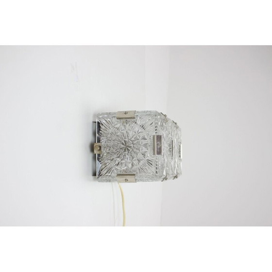 Image 1 of Wandleuchte aus Metall von Kamenický Šenov, Tschechoslowakei 1970