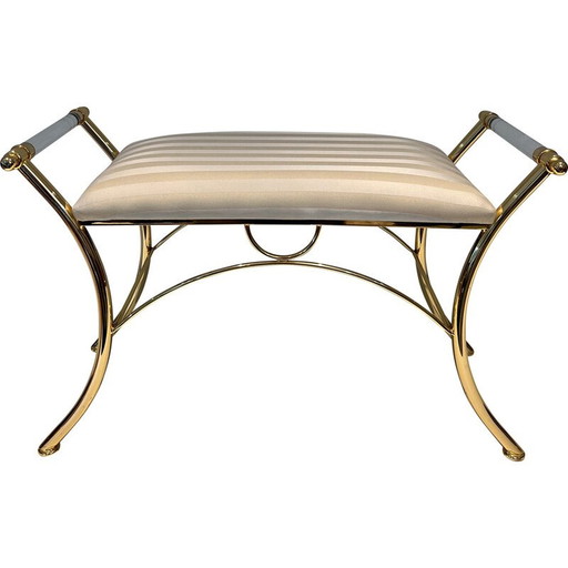 Vintage-Hocker aus Plexiglas und vergoldetem Metall, 1970