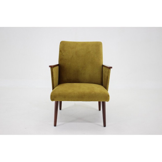 Image 1 of Vintage-Sessel aus Buchenholz mit Polsterung, Tschechoslowakei 1960er Jahre