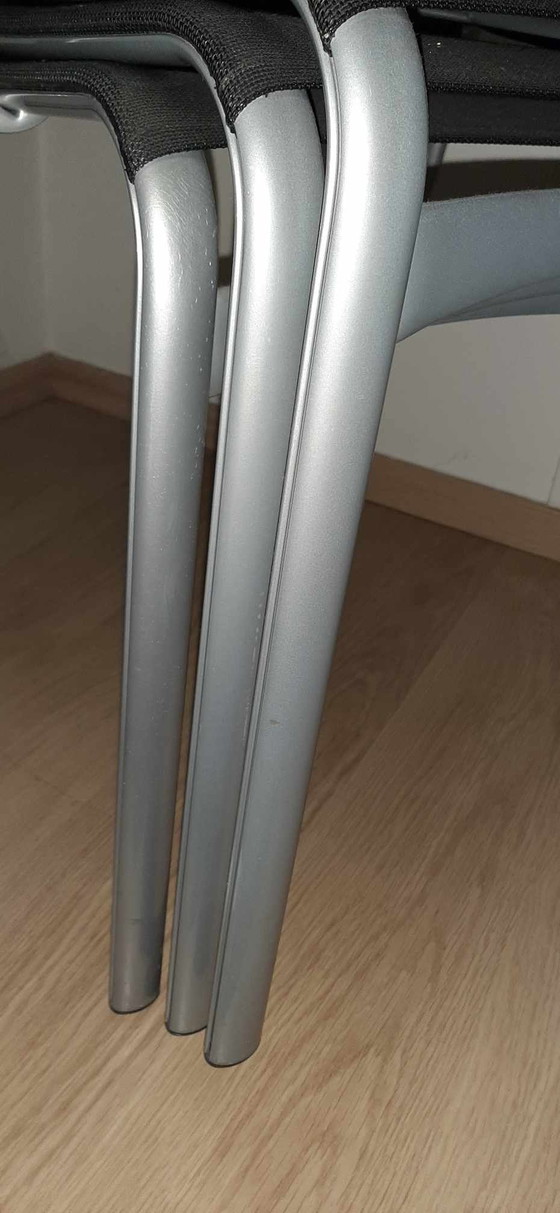 Image 1 of Satz von 6 Stühlen aus Aluminium und Netzgewebe Alias von Alberto Meda, Italien