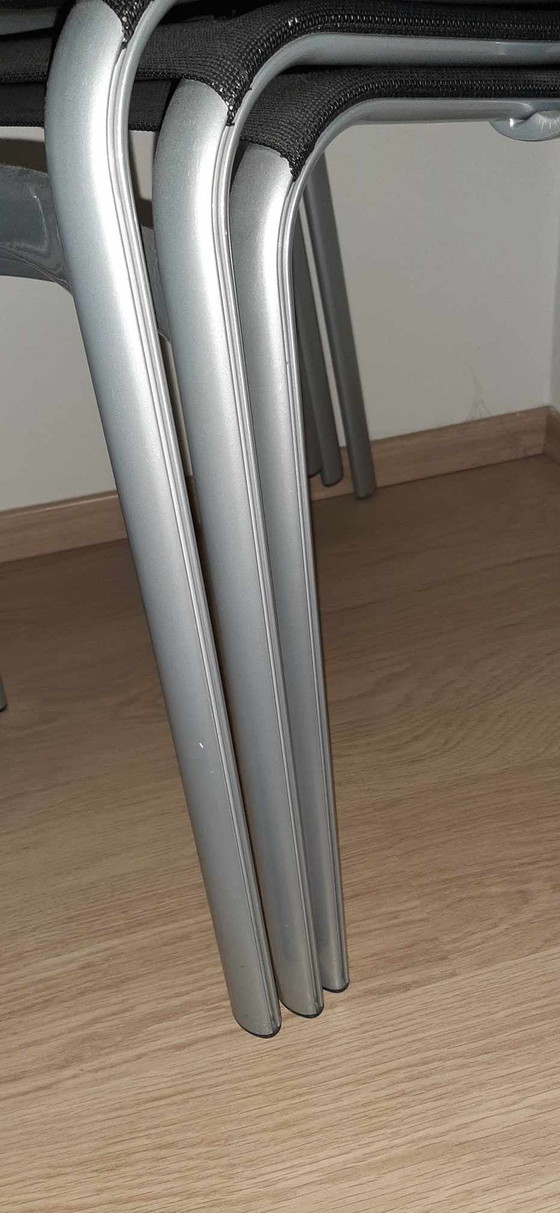 Image 1 of Satz von 6 Stühlen aus Aluminium und Netzgewebe Alias von Alberto Meda, Italien