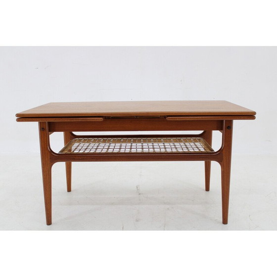 Image 1 of Ausziehbarer Couchtisch aus Teakholz, Dänemark 1960