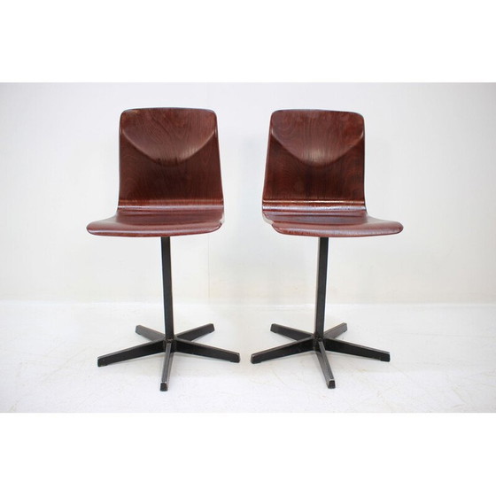 Image 1 of Paar Vintage-Esszimmerstühle von Elmar Flötotto für Pagholz, 1970