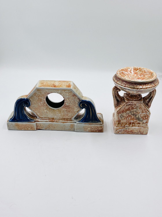 Image 1 of Lot Von 8 Thulin Art Deco Uhren Und Keramik