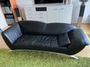 Rolf Benz Forum 344 Sofa Schwarzes Leder
