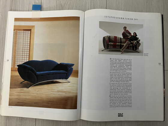 Image 1 of Rolf Benz Forum 344 Sofa Schwarzes Leder