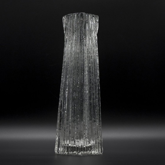 Image 1 of Rosenthal Martin Freyer Brutalistische Arktis Glasvase "Glasstruktur" 33Cm