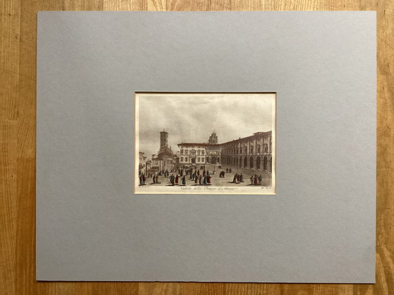 Image 1 of 2 alte Farbstiche/Radierungen/Lithos im Rahmen