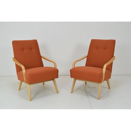 Paar Vintage-Sessel, Tschechoslowakei 1970