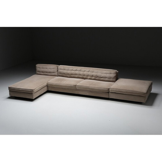 Image 1 of Nacktes Samtsofa von Antonello Mosca für Giorgetti, 1970er Jahre