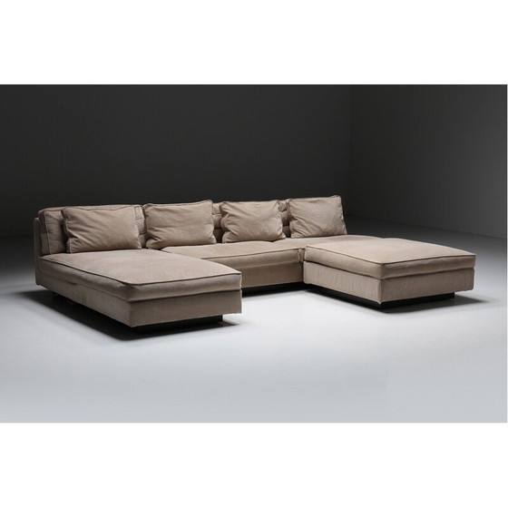 Image 1 of Nacktes Samtsofa von Antonello Mosca für Giorgetti, 1970er Jahre