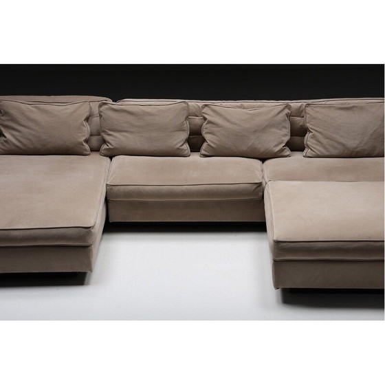 Image 1 of Nacktes Samtsofa von Antonello Mosca für Giorgetti, 1970er Jahre