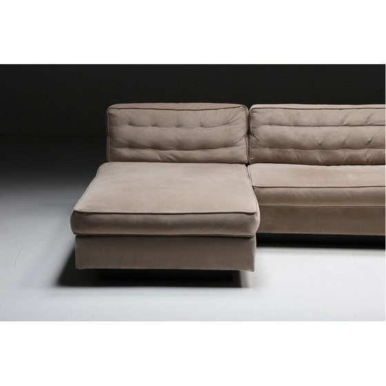 Image 1 of Nacktes Samtsofa von Antonello Mosca für Giorgetti, 1970er Jahre