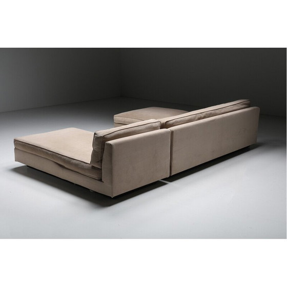 Image 1 of Nacktes Samtsofa von Antonello Mosca für Giorgetti, 1970er Jahre