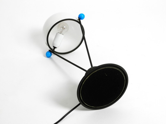 Image 1 of Sehr seltene 1980er italienische Tischlampe von Veart mit Muranoglasschirm in postmodernem Design