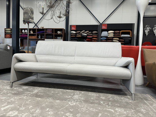 Leolux Felizia 3-Sitzer Sofa Hoch Grau Leder