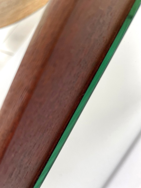 Image 1 of Dänischer asymmetrischer Teakholzspiegel aus Teakholz