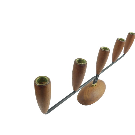 Image 1 of Vintage Teak Kerzenhalter Lüthje Denmark 1960Er