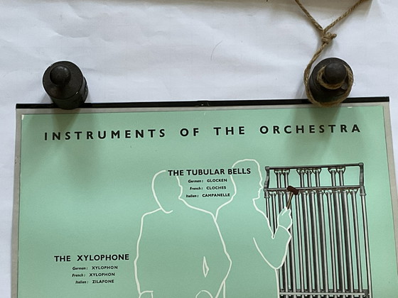 Image 1 of Vintage Poster Boosey & Hawkes – Orchesterinstrumente – Das Xylophon und die Röhrenglocken