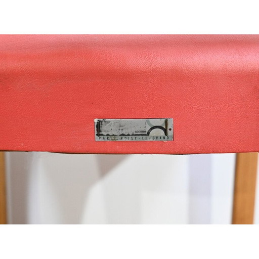 Paar Vintage-Stühle "Bow Wood" aus massiver Esche von Hugues Steiner, Frankreich 1950