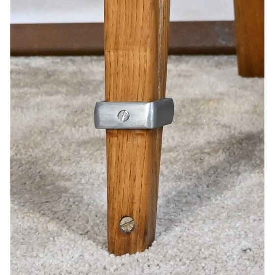 Image 1 of Paar Vintage-Stühle "Bow Wood" aus massiver Esche von Hugues Steiner, Frankreich 1950