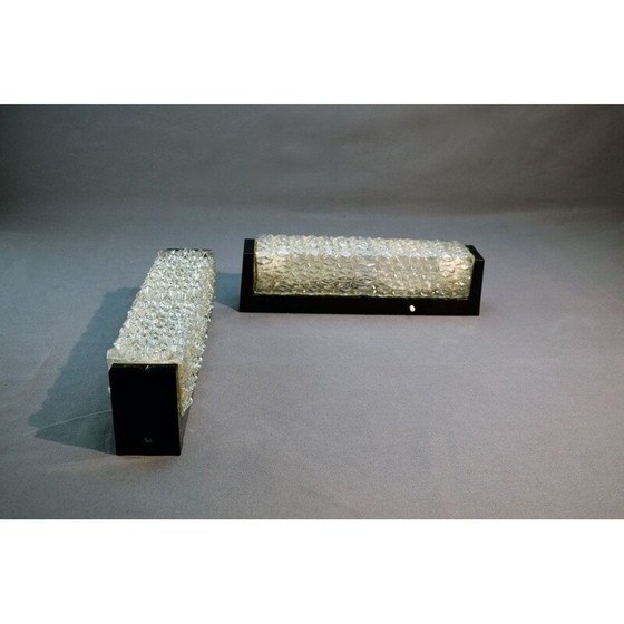 Image 1 of Paar Vintage-Wandleuchter aus Bakelit und Glas, 1930
