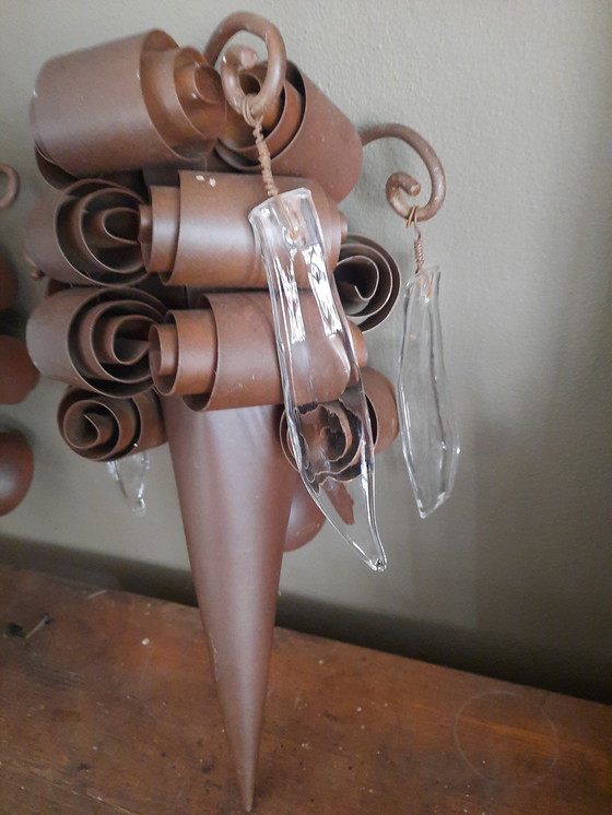 Image 1 of 2x Vintage Fackel Wandlampe