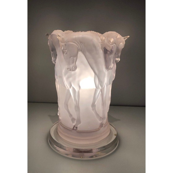 Image 1 of Vintage-Lampe mit Pferdedekoration aus Plexiglas, Frankreich 1970er Jahre