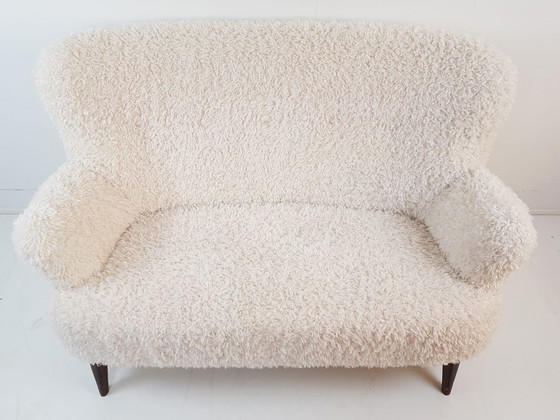 Image 1 of Vintage Artifort Theo Ruth Zweisitzer Sofa | Doodle New gepolstert