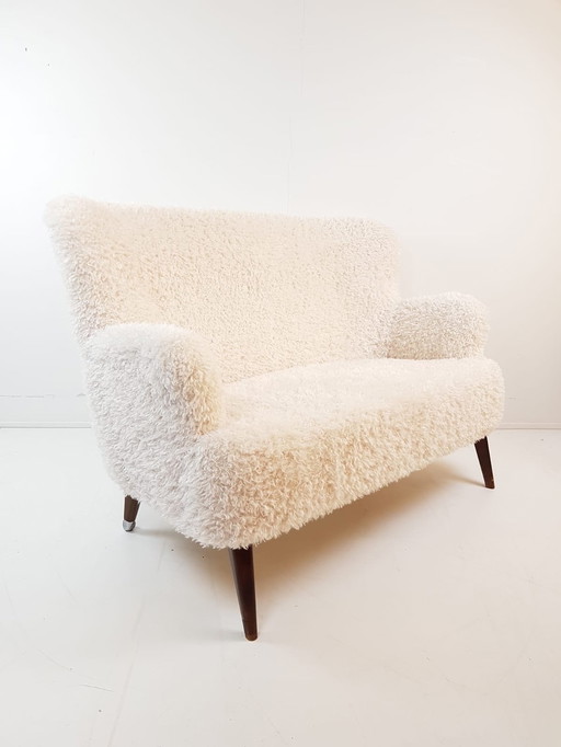 Vintage Artifort Theo Ruth Zweisitzer Sofa | Doodle New gepolstert