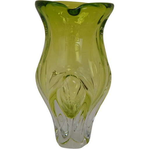 Vintage Vase aus Kunstglas von Josef Hospodka, Tschechoslowakei 1960er Jahre