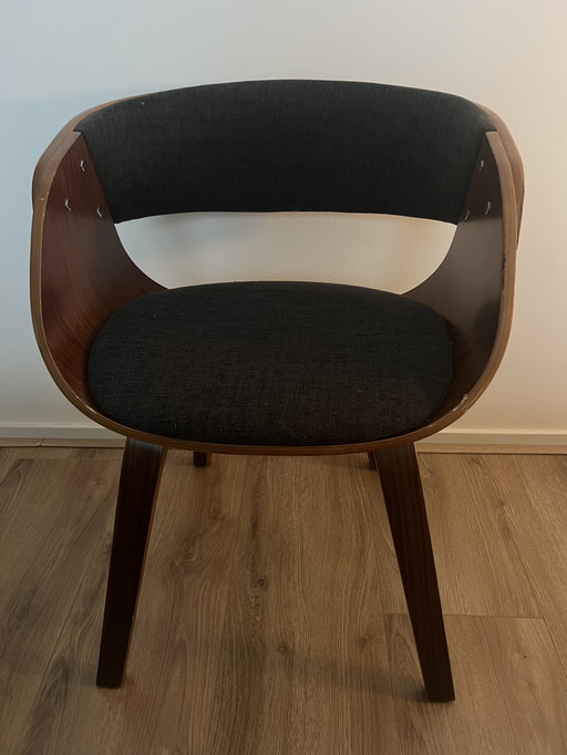 6 Esstischstühle Gebogenes Holz/Grau