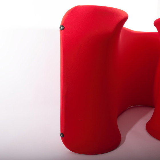 Image 1 of Poltrona Busnelli Fiocco Sessel, Design Gianni Pareshi, rot