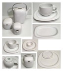Rosenthal Suomi Weißes Tafelgeschirr, 12 Teile, Design Timo Saperneva