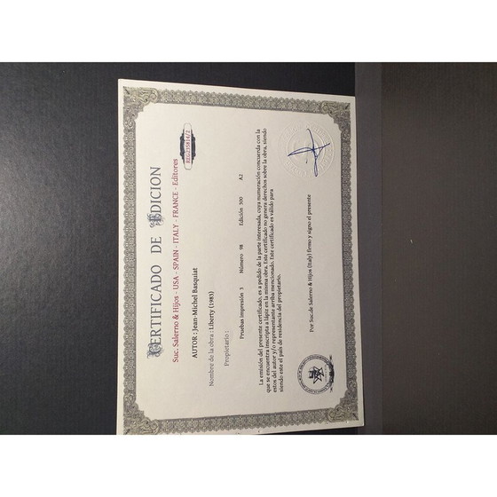 Image 1 of Klassische Lithografie "Freiheit" von Basquiat, 2010