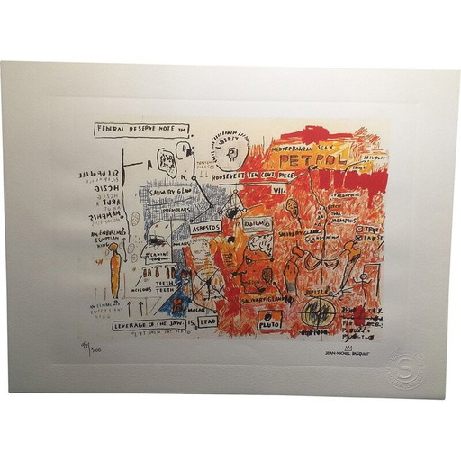 Klassische Lithografie "Freiheit" von Basquiat, 2010