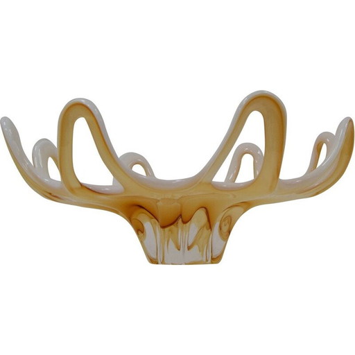 Böhmische Schale aus egermann-Kristall, Tschechoslowakei 1970