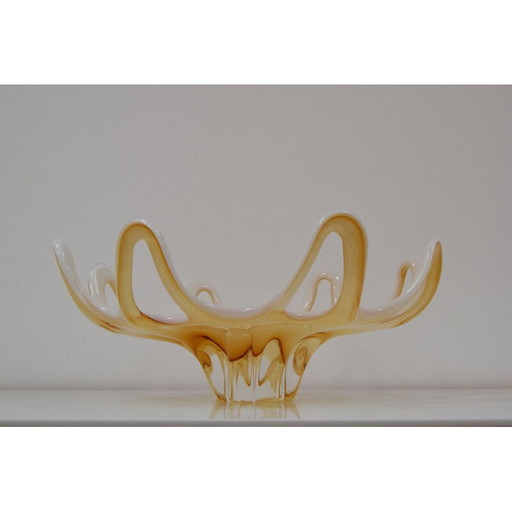 Böhmische Schale aus egermann-Kristall, Tschechoslowakei 1970