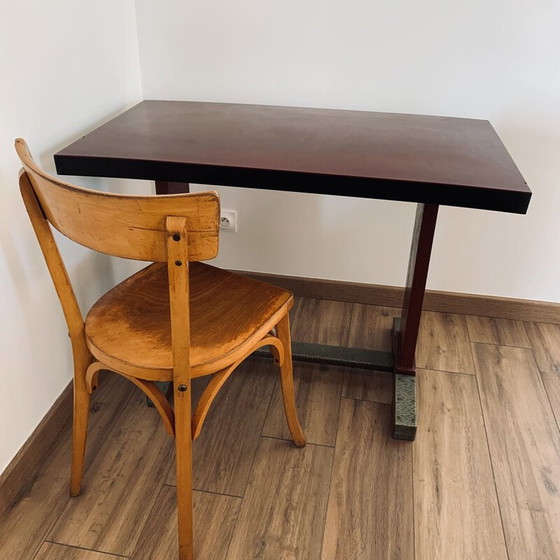 Image 1 of Alter roter holzcouchtisch von Fischel