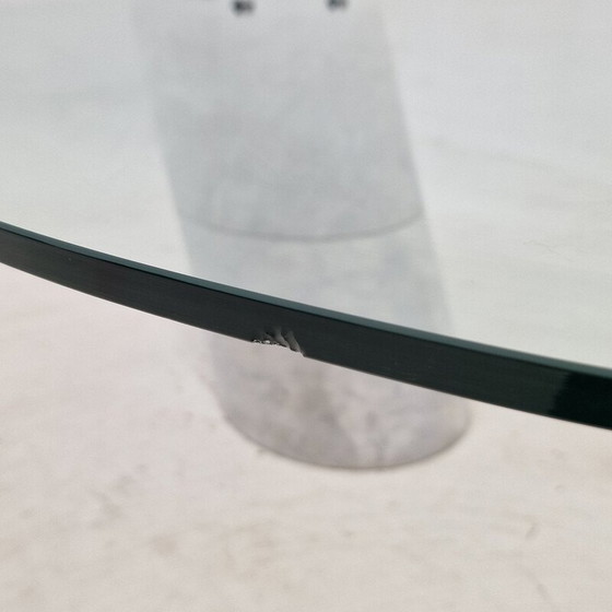 Image 1 of Vintage K1000 Couchtisch aus Glas und Marmor von Ronald Schmitt für Carrara Team Form AG, 1975