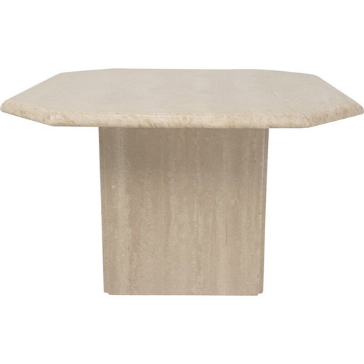 Italienischer Vintage-Couchtisch aus Travertin, 1980er Jahre