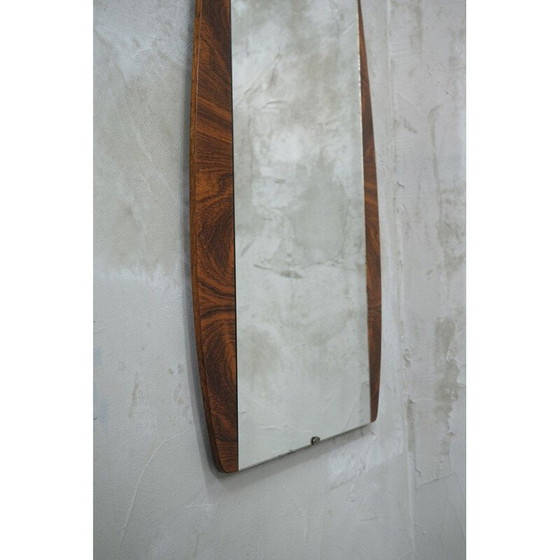 Image 1 of Mid Century Rosewood Wandspiegel, 1960er Jahre