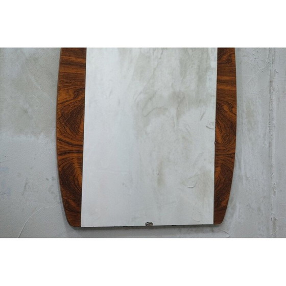 Image 1 of Mid Century Rosewood Wandspiegel, 1960er Jahre