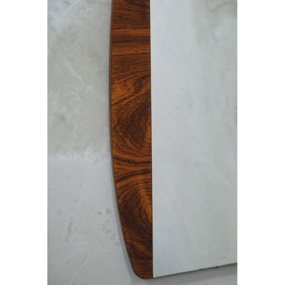 Image 1 of Mid Century Rosewood Wandspiegel, 1960er Jahre