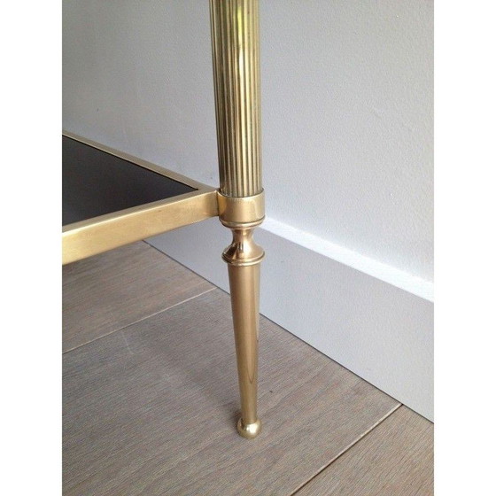 Image 1 of Vintage Couchtisch aus Bronze und Messing für Maison Baguès, Frankreich 1940