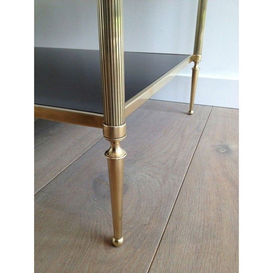 Image 1 of Vintage Couchtisch aus Bronze und Messing für Maison Baguès, Frankreich 1940