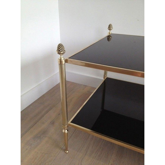 Image 1 of Vintage Couchtisch aus Bronze und Messing für Maison Baguès, Frankreich 1940