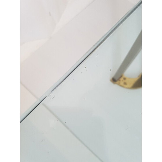 Image 1 of Vintage Couchtisch aus Messing, Stahl und Glas, 1970
