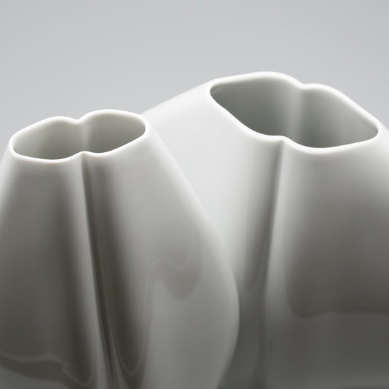 Image 1 of Schicke Hutschenreuther Glänzendes Porzellan 70S-80S Pop-Art Vintage Vase Duo Kiss